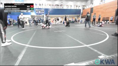 76 lbs Consi Of 4 - Hayden Hayes, Weatherford Youth Wrestling vs Landon Heimbach, D3 Wrestling Cluib