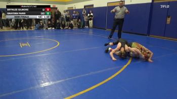 87 lbs Semifinal - Brynlee Gilmore, G3 vs Grayden Paris, Chestnut Ridge