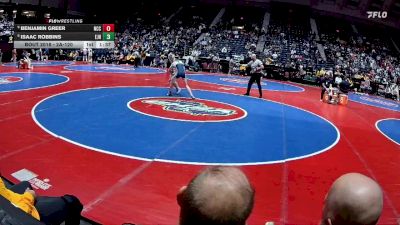 2A-120 lbs Champ. Round 1 - Benjamin Greer, North Cobb Christian vs Isaac Robbins, East Jackson HS