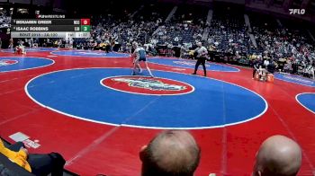 2A-120 lbs Champ. Round 1 - Benjamin Greer, North Cobb Christian vs Isaac Robbins, East Jackson HS
