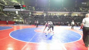 157-3A Quarterfinal - Dawson Richard, Gilmer County vs Owen Simpson, Monroe Area