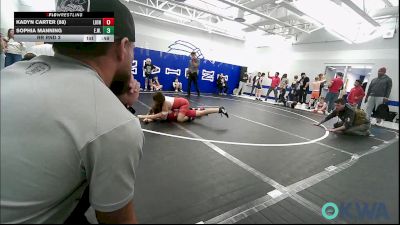 88/95 lbs Rr Rnd 3 - Kadyn Carter (88), Lions Wrestling Academy vs Sophia Manning, Elgin Wrestling