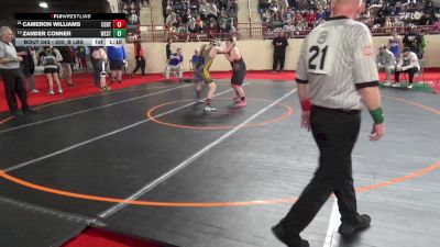 200_B lbs Round Of 32 - Cameron Williams, Central Columbia vs Zander Conner, West Shore