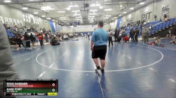 285 lbs 5th Place Match - Ryan Gardner, Grantsville Wrestling Club vs Kade Port, Sky View JH