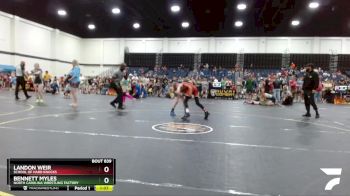 78 lbs Round 2 - Bennett Myles, North Carolina Wrestling Factory vs Landon Weir, School Of Hard Knocks