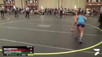 75 lbs Quarterfinal - Christopher Weiner, Team Tugman vs Nico Bresadola, Brawler Elite