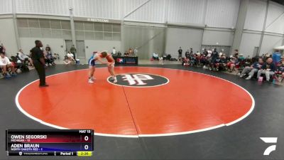 138 lbs Semis & 3rd Wb (16 Team) - Owen Segorski, Michigan vs Aden Braun, North Dakota Red