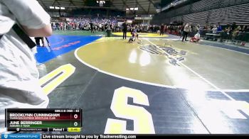 62 lbs Quarterfinal - June Berringer, Auburn A-Team vs Brooklynn Cunningham, Takedown Express Wrestling Club