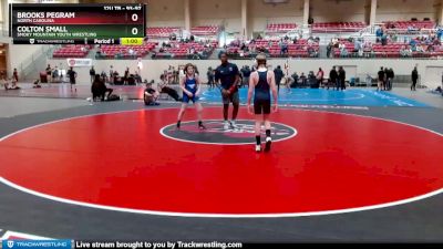 93-97 lbs Round 1 - Brooks Pegram, North Carolina vs Colton Small, Smoky Mountain Youth Wrestling