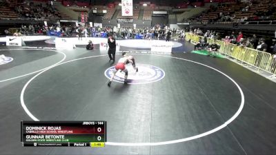 144 lbs Champ. Round 2 - Dominick Rojas, Cabrillo High School Wrestling vs Gunnar Betonte, Golden State Wrestling Club