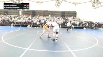 165-I lbs Consi Of 16 #1 - Jayson Haywood, Council Rock North vs Matthew Cmielewski, Shore Thing WC