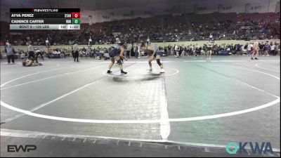 126 lbs 3rd Place - Ayva Perez, Standfast vs Cadence Carter, Vinita Kids Wrestling