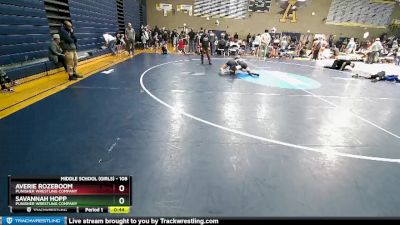 108 lbs Round 2 - Averie Rozeboom, Punisher Wrestling Company vs Savannah Hopp, Punisher Wrestling Company