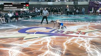 114 lbs Quarterfinals (8 Team) - Landon Thoennes, Saint Michael-Albertville vs Owen Zabel, Plainview-Elgin-Millville