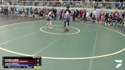 110 lbs Round 1 - Lukas Nuxall, Alaska Battle Cats Wrestling Club vs Oliver Zuber, Avalanche Wrestling Association