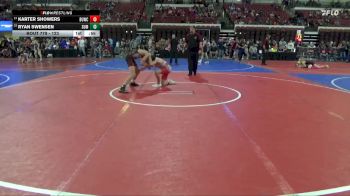 123 lbs Cons. Round 3 - Karter Showers, Falls Academy vs Ryan Swensen, Cougar Club Wrestling