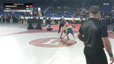 138 lbs Semifinal - Jason Ballou, Andover vs Kai Ly, Minnechaug
