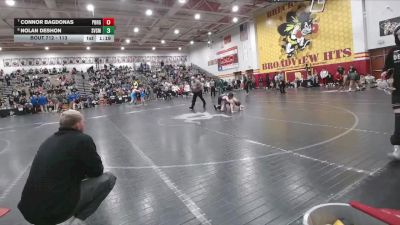 113 lbs Cons. Round 6 - Connor Bagdonas, Perrysburg vs Nolan Deshon, Saint Vincent Saint Mary