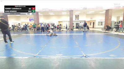 100 lbs Consolation - Torrey Caraballo, Ace Academy vs Luke Romero, Walnut Grove Wrestling Club