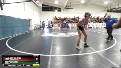 132 lbs Cons. Round 3 - Maguire Wilson, Liberty (Bakersfield) vs Cody Naylor, Righetti