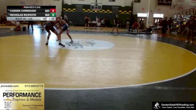 126 lbs Round 2 - Nicholas Ricevuto, Warren Hills vs Cassen Correggio, Don Bosco Prep School