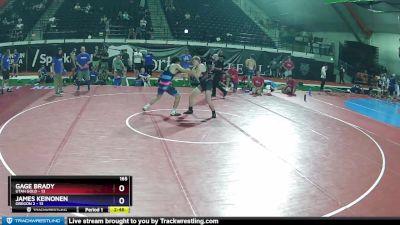 165 lbs Semis & Wb (16 Team) - Gage Brady, Utah Gold vs James Keinonen, Oregon 2