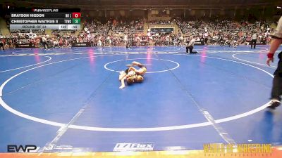 55 lbs Round Of 64 - Brayson Higdon, No Limit Wrestling Club vs Christopher Waitkus II, Team Tulsa Wrestling Club