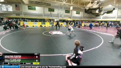 50-55 lbs 3rd Place Match - Adalynn Porter, Bolivar Youth Wrestling vs Nala Fladeland, Stanley Wrestling Club