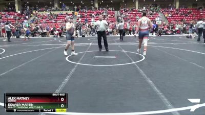 205 lbs Quarterfinal - Alex Matney, Victory vs Exavier Martin, Ark City Takedown Wrestling Cl