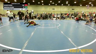 61 lbs Rr Rnd 4 - Kaleb Olsen, Texas Top Team 9u vs Weston Myers, Tulsa Elite 9U