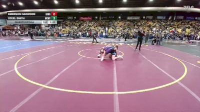 138 lbs Quarterfinal - Emerson Harwood, Black Hills Wrestling Academy vs Steel Smith, Miles City Wrestling Club