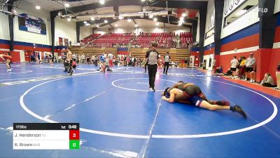 175 lbs 3rd Place - Josh Henderson, Tulsa Union vs Kadin Brown, Bixby HS Boys