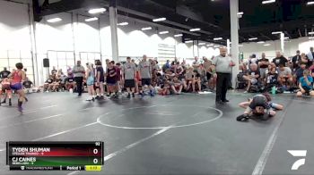 92 lbs Finals (2 Team) - CJ Caines, Rebellion vs Tyden Shuman, Steller Trained