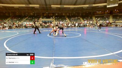 108 lbs Consi Of 32 #2 - Gavin Samons, Well Trained vs James Uecker, NM Beast