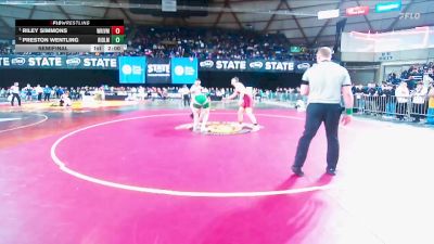 Boys 3A 215 lbs Semifinal - Riley Simmons, White River vs Preston Wentling, Ridgeline