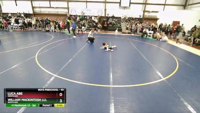 40 lbs 3rd Place Match - William Mackintosh Lll, Westlake vs Luca Abe, Westlake
