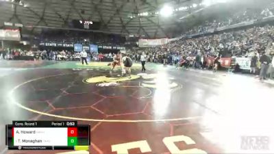 4A 285 lbs Cons. Round 1 - Trey Monaghan, Tahoma vs Addison Howard, Newport (Bellevue)