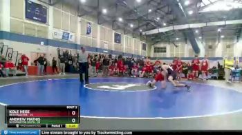 150 lbs Round 1 (4 Team) - Kole Hege, New Palestine vs Andrew Mathis, Bloomington South