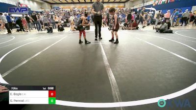 70 lbs Semifinal - Easton Bogle, Elgin Wrestling vs Grayson Penrod, Little Axe Takedown Club