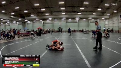 90 lbs Cons. Semi - Geno DiJoseph, Seagulls vs Silas Dietrich, Mayfield Mat Academy