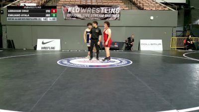 All Cadet Boys Freestyle Upper - 215 lbs Cons. Round 2 - Abraham Cruz, San Pedro High School Wrestling vs Emiliano Ayala, James Monroe High School Wrestling