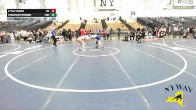 144 lbs Quarterfinal - Vincenzo Rubino, Dolgeville Youth Wrestling Club vs Cruz Geuss, Club Not Listed