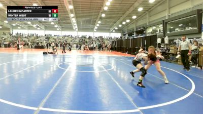 120 lbs Round Of 64 - Lauren McAteer, MA vs Winter West, WA