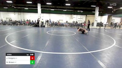 120 lbs Consi Of 64 #2 - Jamison Gregory, MI vs Nolan Brown, MT