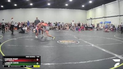 130 lbs Quarterfinal - Carson Port, Dirty Merkles vs Landon Davis, Harmony