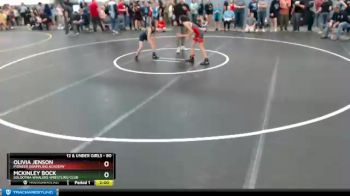 80 lbs X Bracket - Olivia Jenson, PIONEER GRAPPLING ACADEMY vs McKinley Bock, SOLDOTNA WHALERS WRESTLING CLUB