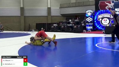 10U Boys - 105 lbs Cons. Round 1 - Nolan Blount, Central Indiana Academy Of Wrestling vs Aydin McCallum, Avon Wrestling Club