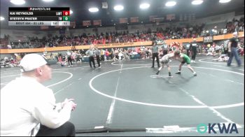 85 lbs Consi Of 8 #2 - Kai Reynolds, Lawton Legends Youth Wrestling vs Stetsyn Prater, Tuttle Wrestling