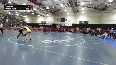 145 lbs Cons. Semi - Evan Watt, Newbury Park vs Amber Farr, Norwalk