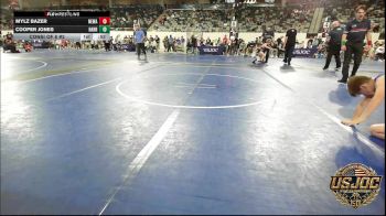 67 lbs Consi Of 8 #2 - Mylz Bazer, Nebraska Wrestling Academy vs Cooper Jones, Harrah Little League Wrestling
